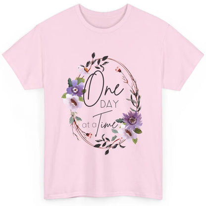 Floral Christian One Day At A Time Bible Verse Religious Classic Unisex T-Shirt