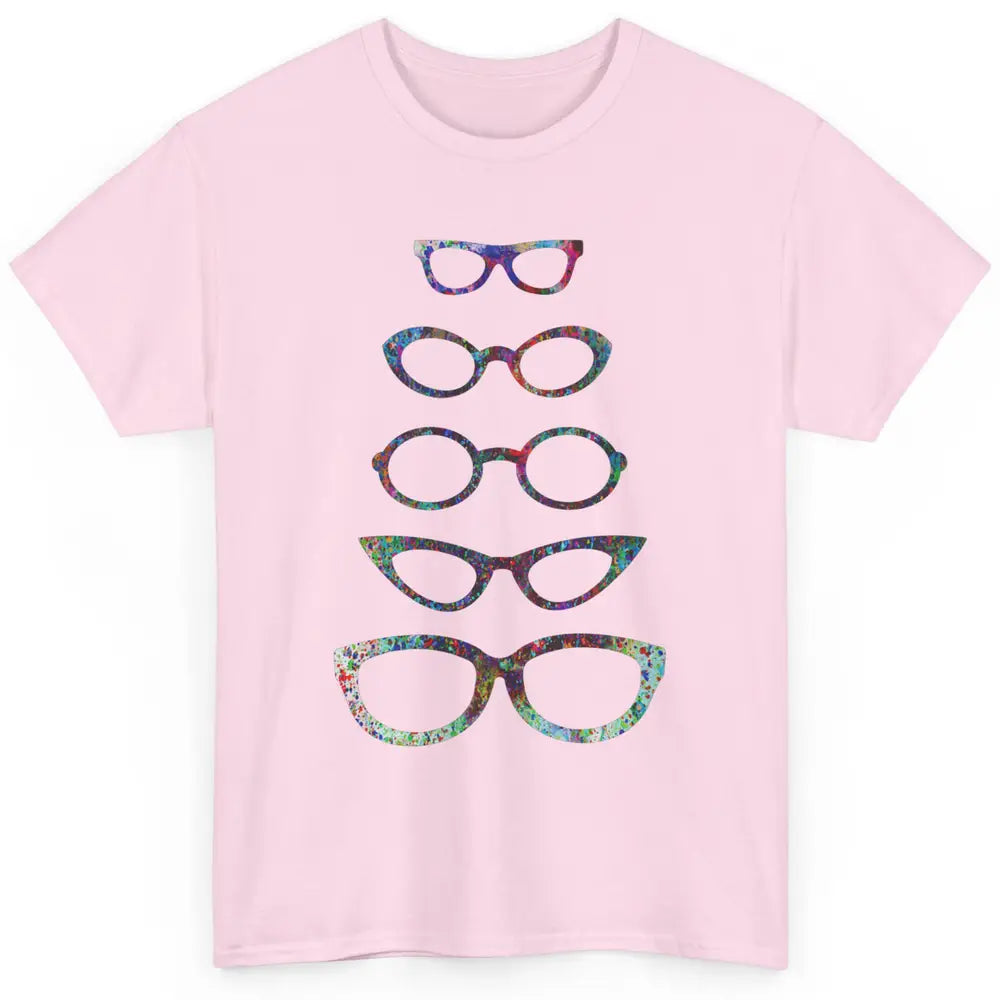 Cute Eyeglasses Splatter Paint Optician Optical Optometrist Classic Unisex T-Shirt