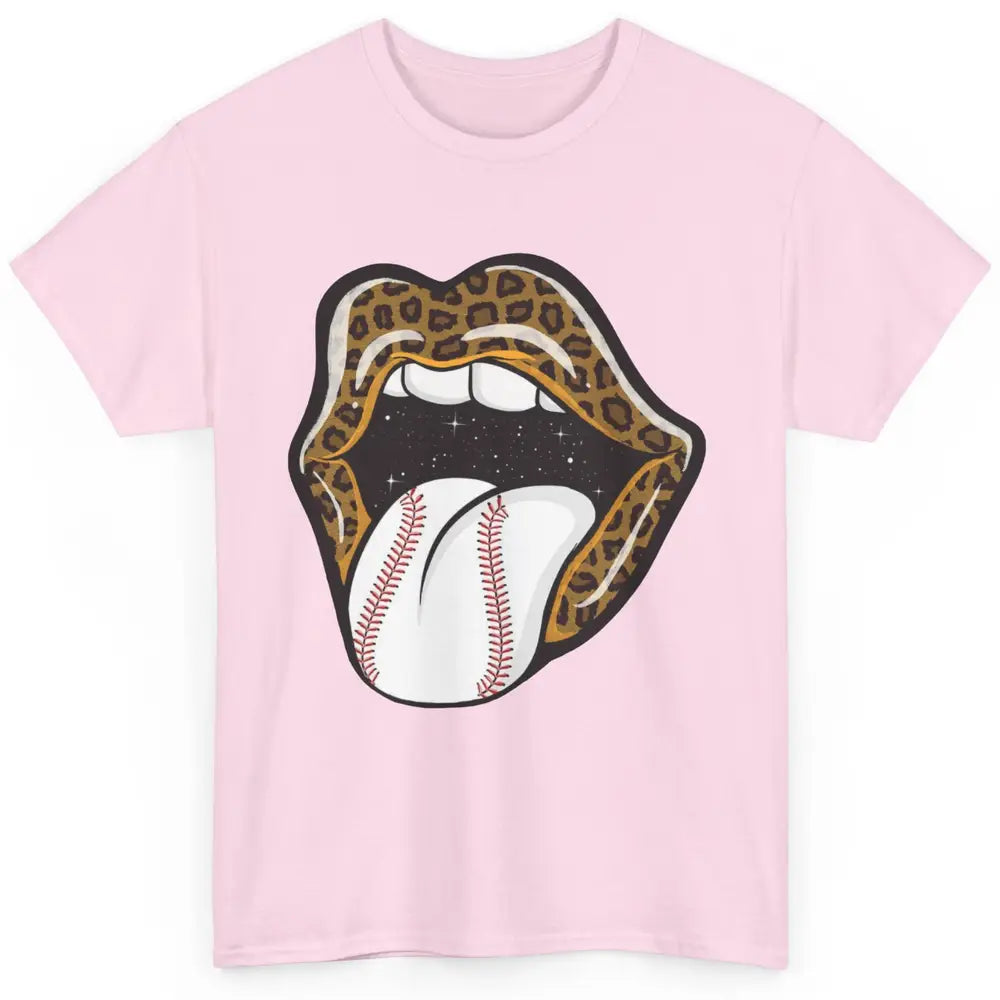 Baseball Lovers Leopard Lips Baseball Players Gift Classic Unisex T-Shirt