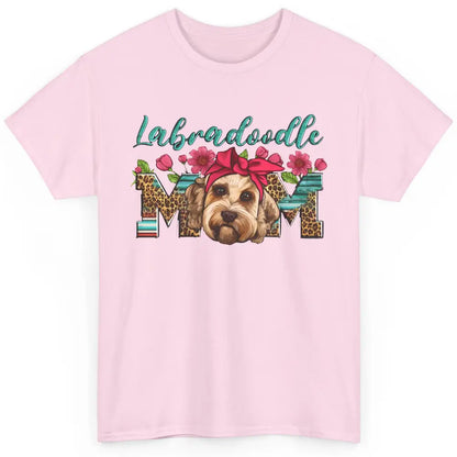 Floral Leopard Labradoodle Mom Dog Mom Mothers Day Gift Classic Unisex T-Shirt