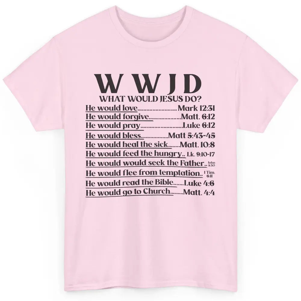 What Would Jesus Do Bible Verse Christian Religious WWJD Classic Unisex T-Shirt