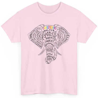 Elephant Down Syndrome Awareness Support Emotional Lovable Classic Unisex T-Shirt