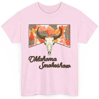 Boho Bull Skull Cow Print Oklahoma Smokeshow Western Country Classic Unisex T-Shirt