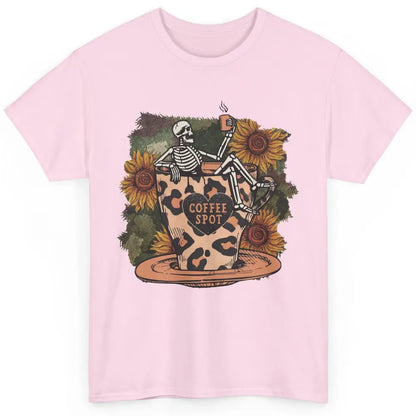 Sunflower Skeleton Dead Inside But Caffeinated Coffee Lovers Classic Unisex T-Shirt