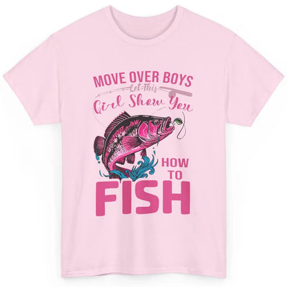 Bass Fishing Girl Show How To Fish Reel Girls Fish Fisherman Classic Unisex T-Shirt