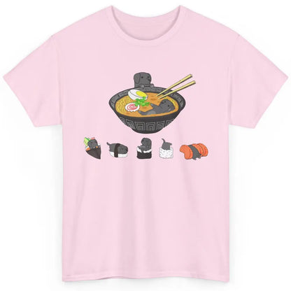 Black Labrador Sushi Ramen Bowl Japanese Kawaii Dog Mom Classic Unisex T-Shirt