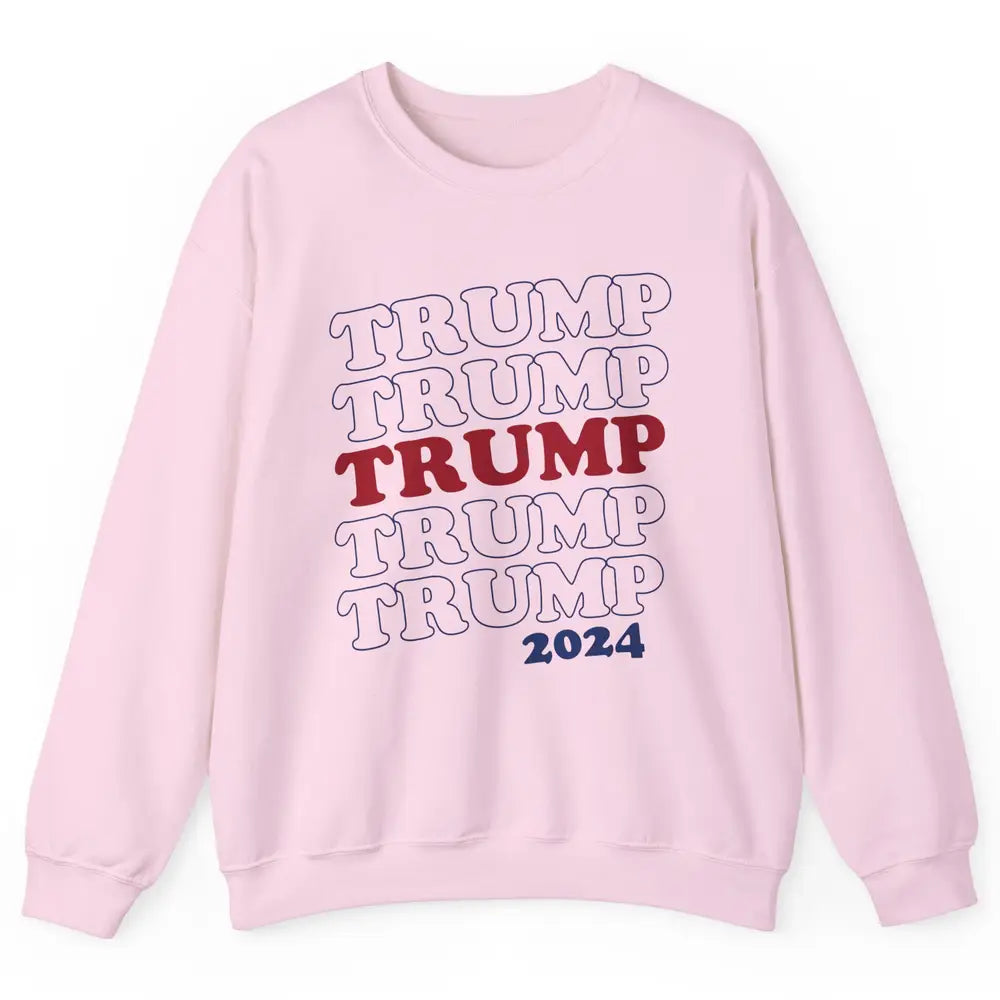 Trump 2024 Election MAGA I'll Be Back US Flag Trump Support Unisex Crewneck Sweatshirt