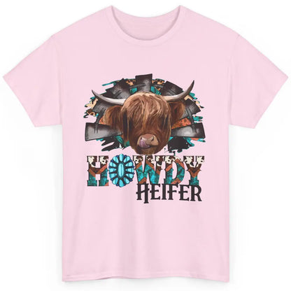 Leopard Highland Cow Howdy Heifer Western Country Cowboy Classic Unisex T-Shirt