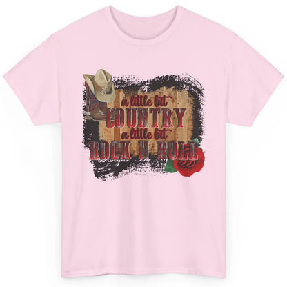 Cowboy Boots Hat A Little Country Little Rock N Roll Western Classic Unisex T-Shirt