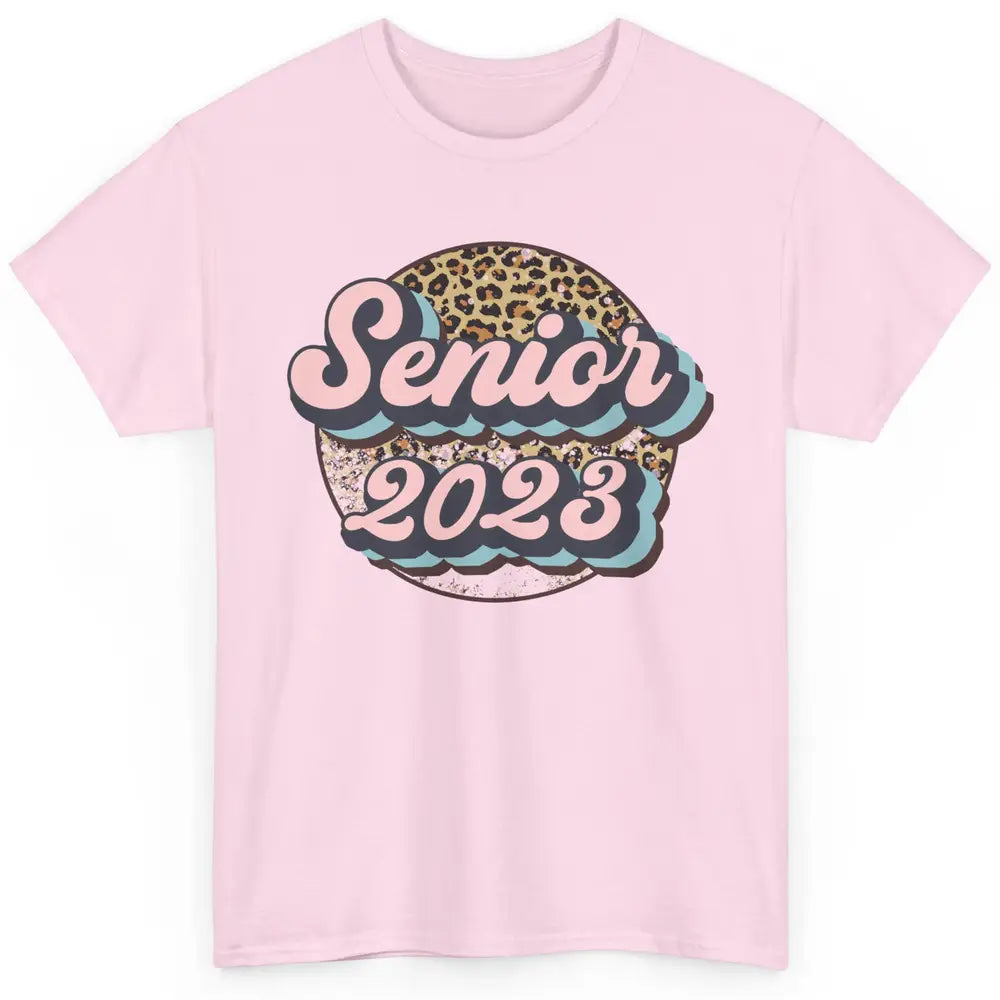 Retro Senior 2023 Leopard Back To School Western Graduation Classic Unisex T-Shirt