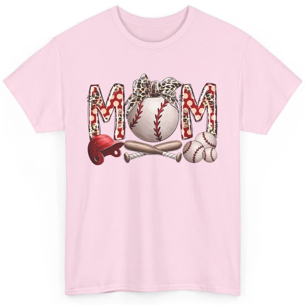 Baseball Mom Leopard Bandana Mom Love Baseball Mother's Day Classic Unisex T-Shirt