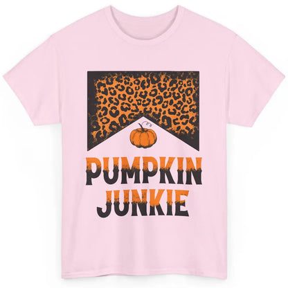 Retro Pumpkin Junkie Leopard Thanksgiving Western Country Classic Unisex T-Shirt