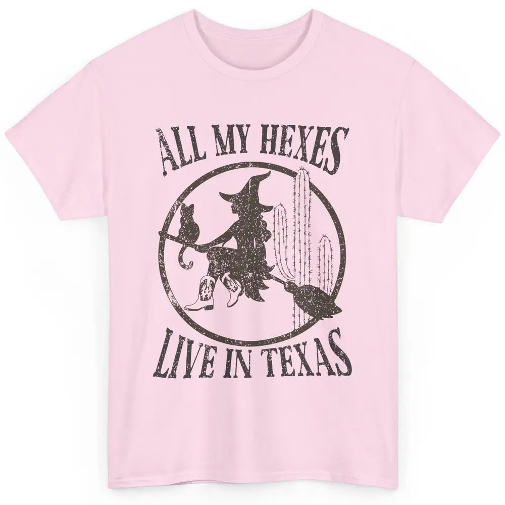 Cowgirl Witch All My Hexes Live in Texas Western Halloween Classic Unisex T-Shirt