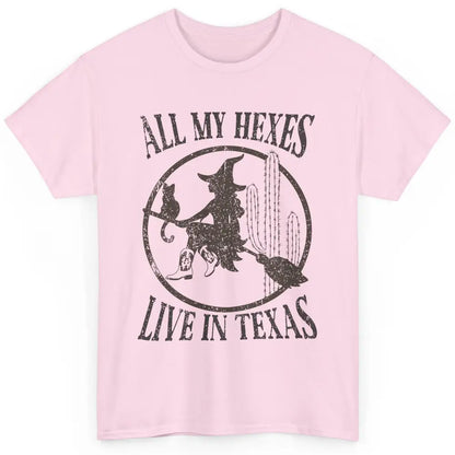 Cowgirl Witch All My Hexes Live in Texas Western Halloween Classic Unisex T-Shirt