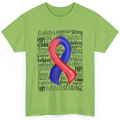 CHD Congenital Heart Disease Awareness Red And Blue Ribbon Classic Unisex T-Shirt