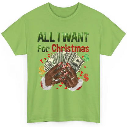 Funny Dollar Sign All I Want For Christmas Is Money Western Classic Unisex T-Shirt