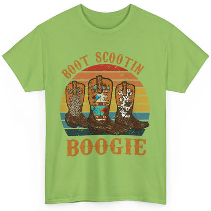 Vintage Cowboy Boots Scooting Boogie Western Country Cowgirl Classic Unisex T-Shirt