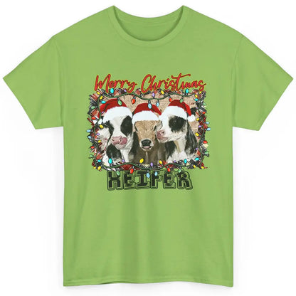 Funny Cow Merry Christmas Hanging With My Heifer Farmer Gift Classic Unisex T-Shirt