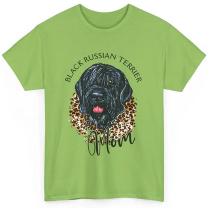 Black Russian Terrier Dog Mom Black Russian Terrier Leopard Classic Unisex T-Shirt