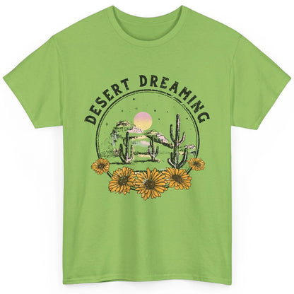 Desert Dreaming Sunflower Cactus Sun Southwestern Wilderness Classic Unisex T-Shirt