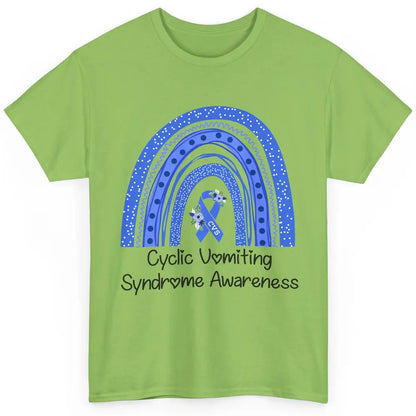 Cyclic Vomiting Syndrome Awareness Blue Ribbon Rainbow Classic Unisex T-Shirt