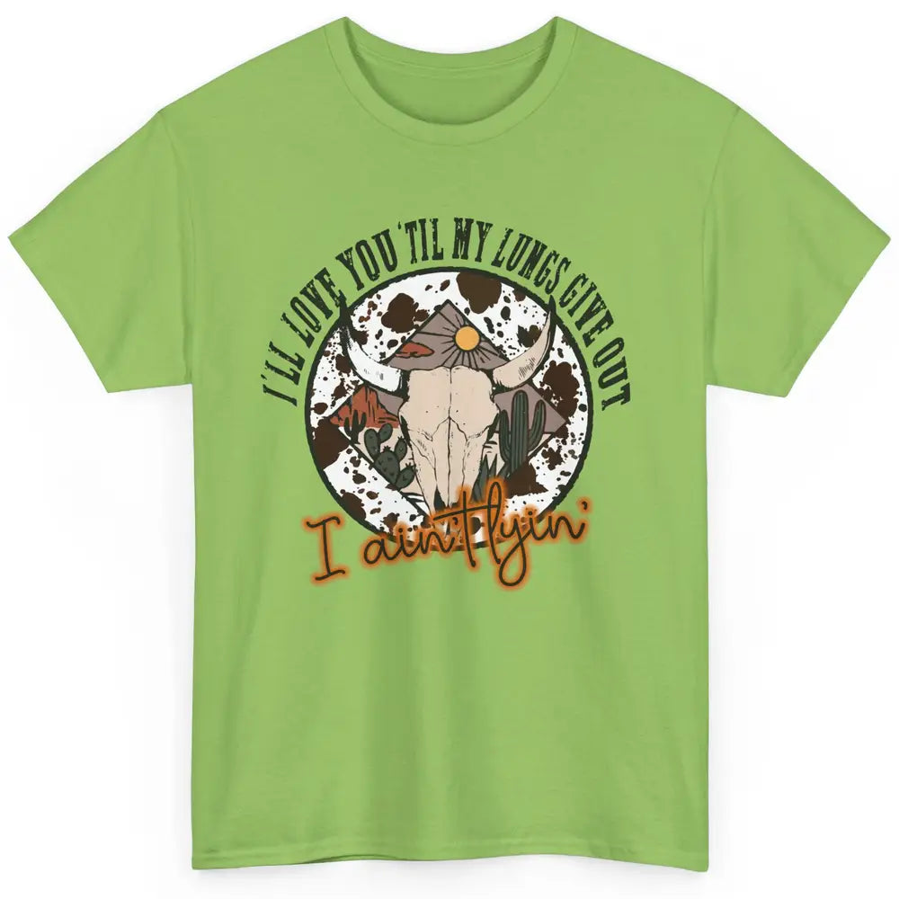 Cowhide Boho Bull Skull Desert I Ain't Lying Western Country Classic Unisex T-Shirt