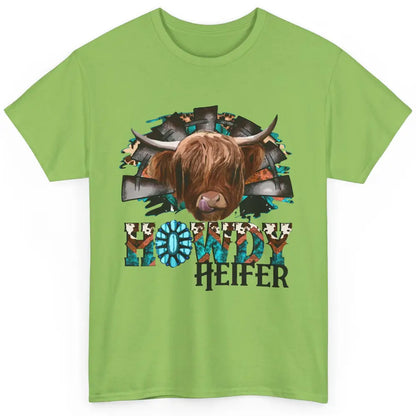 Leopard Highland Cow Howdy Heifer Western Country Cowboy Classic Unisex T-Shirt