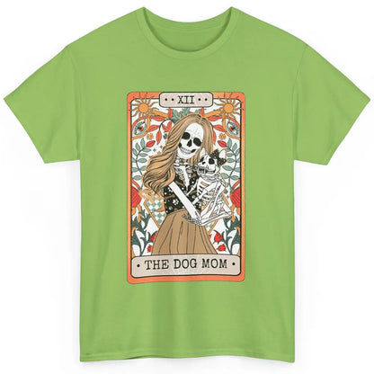 Retro Skeleton Tarot Card The Dog Mom Halloween Dog Lovers Classic Unisex T-Shirt