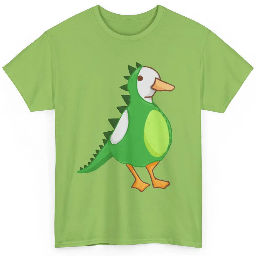 Dino Duck Funny Dinosaur Ducks Cute Duck Lovers Gift Classic Unisex T-Shirt