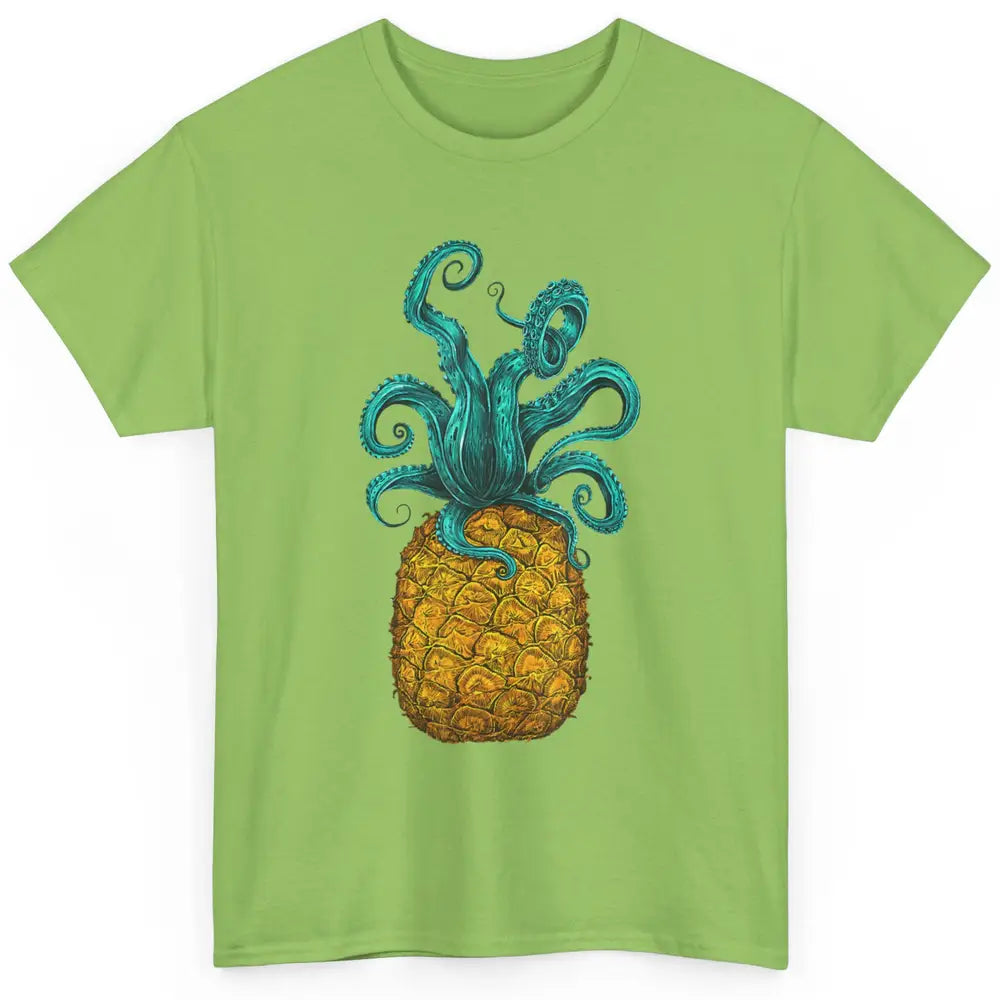 Cute Hawaiian Octopus Pineapple Aloha Beach Hawaii Island Classic Unisex T-Shirt