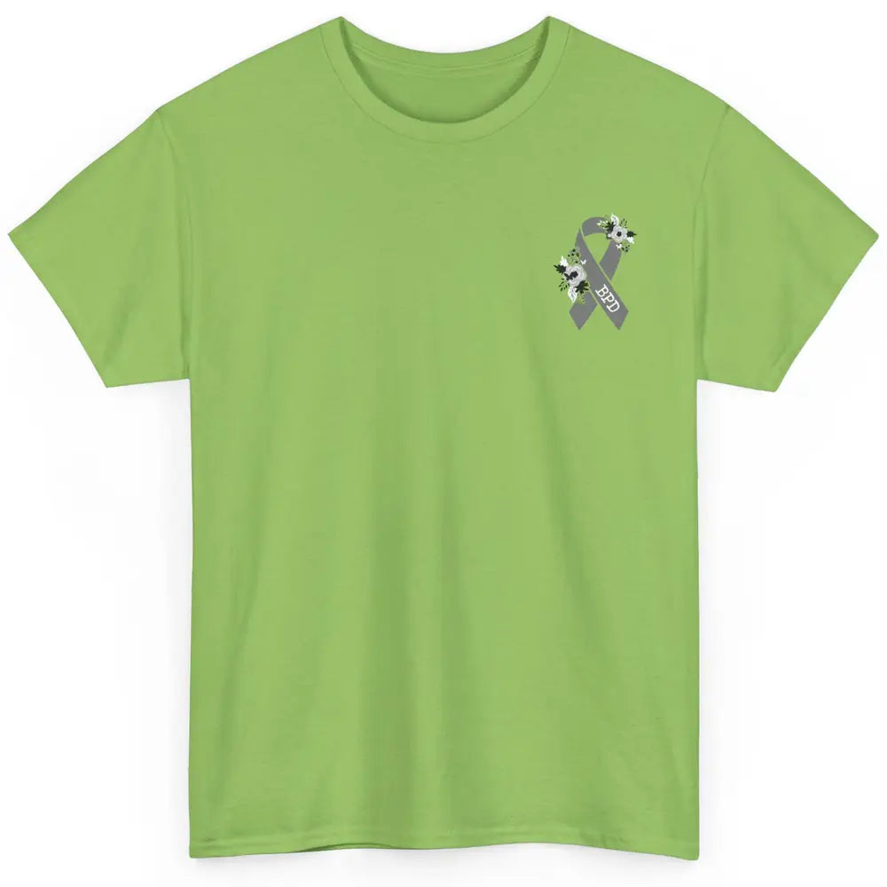 Borderline Personality Disorder Awareness BPD Gray Ribbon Classic Unisex T-Shirt