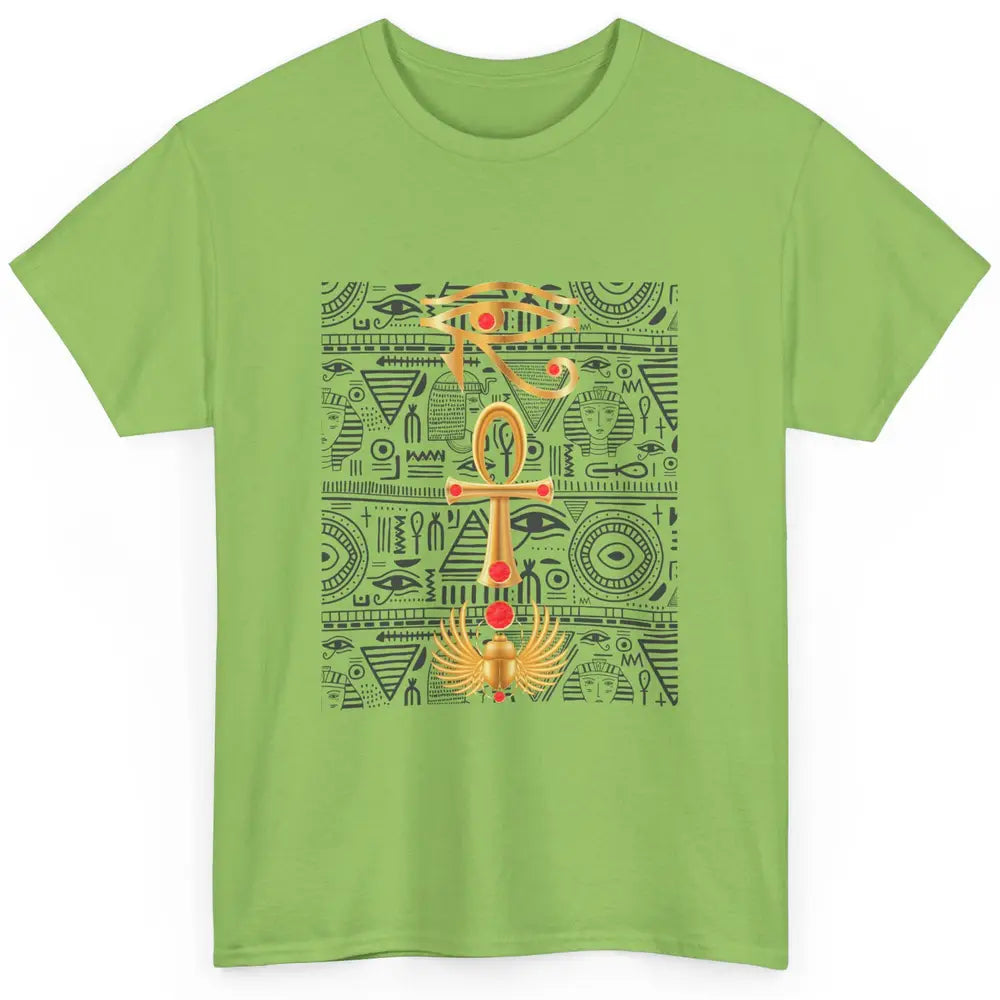 Cool Ancient Egyptian Eye Of Horus Ankh Scarab Egypt History Classic Unisex T-Shirt