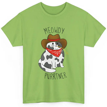 Cowboy Cat Funny Meowdy Purrtner Western Sarcastic Partner Classic Unisex T-Shirt