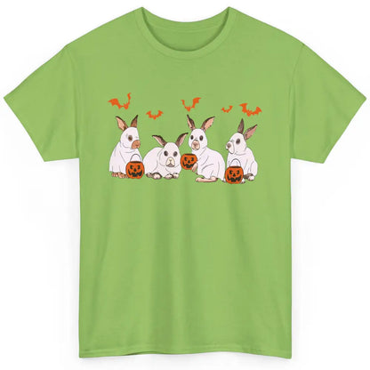 Funny Bunny Ghost Halloween Rabbit Pumpkin Spooky Season Classic Unisex T-Shirt