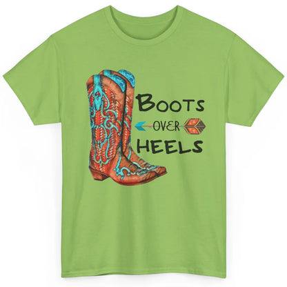 Western Cowgirl Boots Over Heels Cowboy Boots Country Girl Classic Unisex T-Shirt