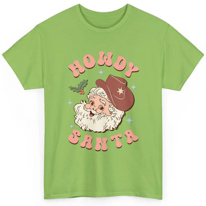 Merry Christmas Howdy Cowboy Xmas Santa Claus Cactus Western Classic Unisex T-Shirt