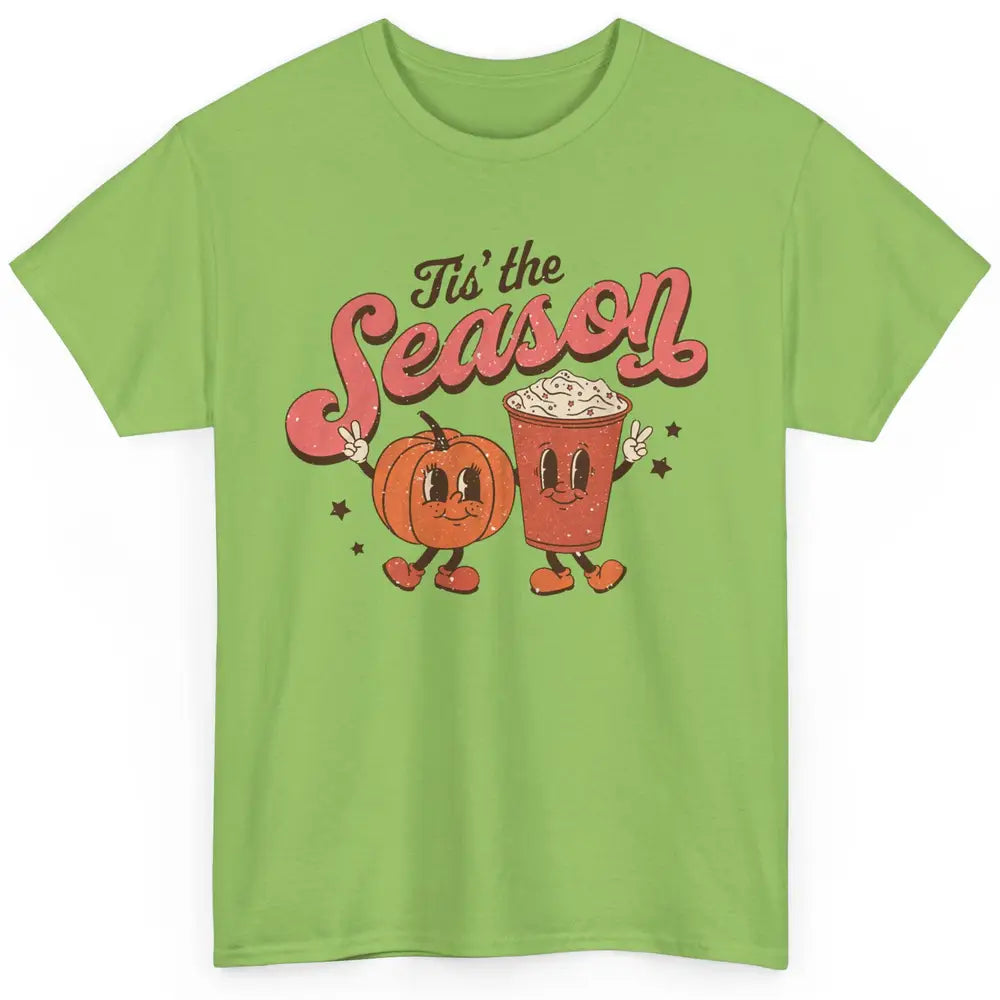 Retro Pumpkin Spice Fall Tis The Season Autumn Thanksgiving Classic Unisex T-Shirt