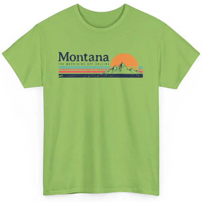 Vintage Montana Mountains Are Calling Camping Hiking Outdoor Classic Unisex T-Shirt