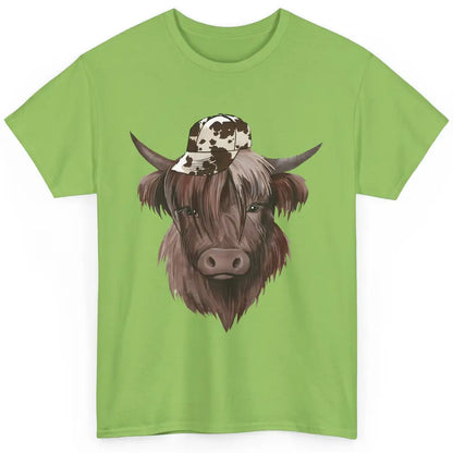 Funny Bull Cow With Hat Leopard Western Country Highland Cow Classic Unisex T-Shirt