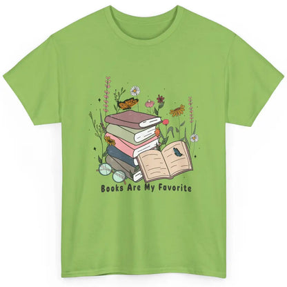 Vintage Books Are My Favorite Floral Bookish Reading Retro Classic Unisex T-Shirt