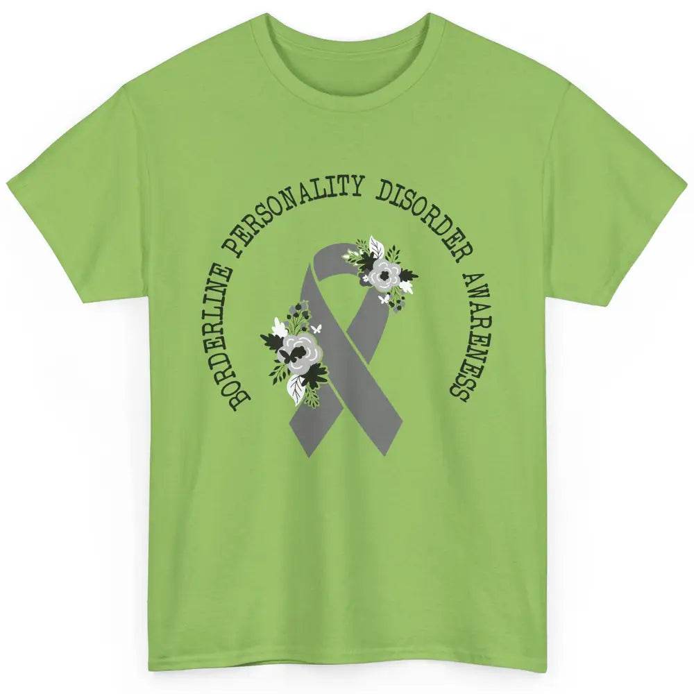 Borderline Personality Disorder Awareness BPD Gray Ribbon Classic Unisex T-Shirt