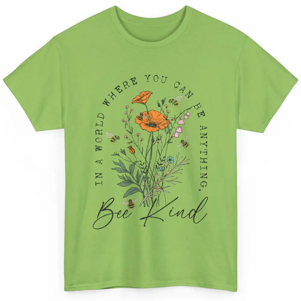 Vintage Bee Kind Daisy Minimalist Positive Mind Wildflower Classic Unisex T-Shirt