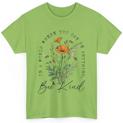 Vintage Bee Kind Daisy Minimalist Positive Mind Wildflower Classic Unisex T-Shirt