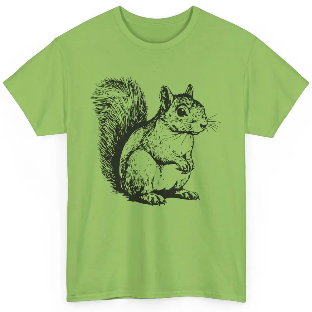 Squirrel Drawn Cute Chipmunk Animal Squirrel Lovers Gift Classic Unisex T-Shirt