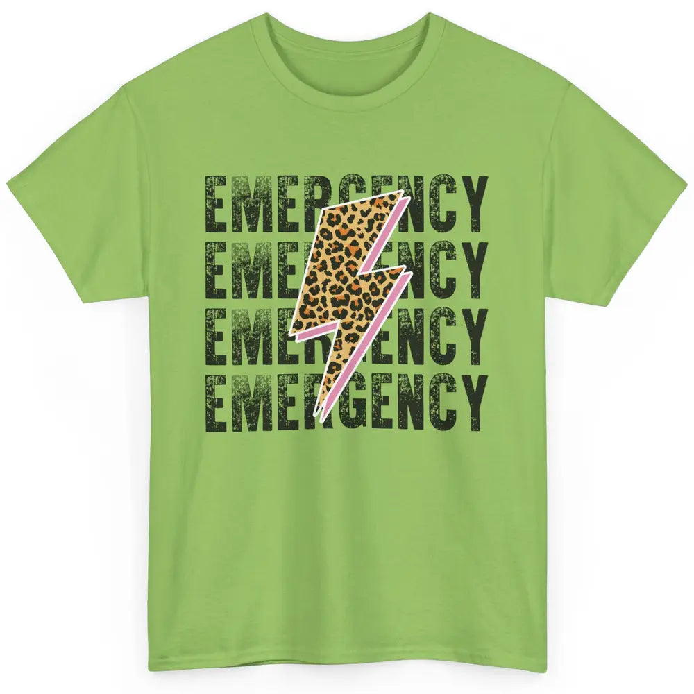 Emergency Room Nurse Department ER Leopard Lightening Retro Classic Unisex T-Shirt