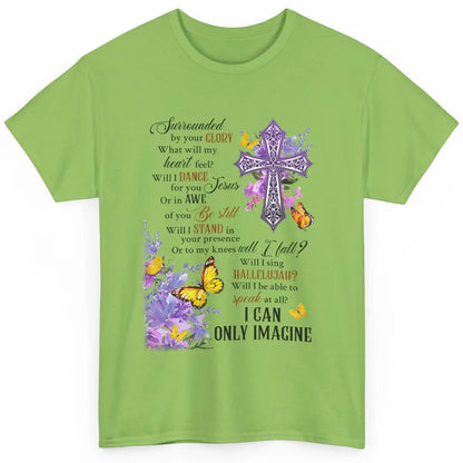 Floral Christian Cross I Can Imagine Bible Verse Religious Classic Unisex T-Shirt