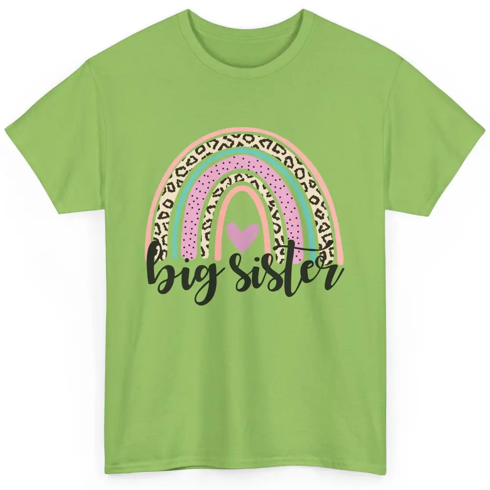 Cute Big Sister Rainbow Heart Big Sister Little Sister Gift Classic Unisex T-Shirt