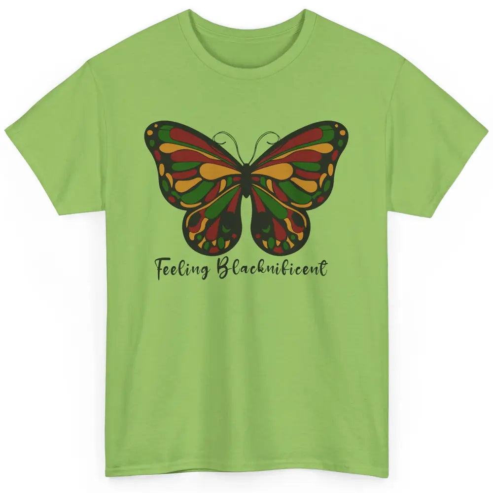 Feeling Blacknificent Butterfly Black People Juneteenth 1865 Classic Unisex T-Shirt