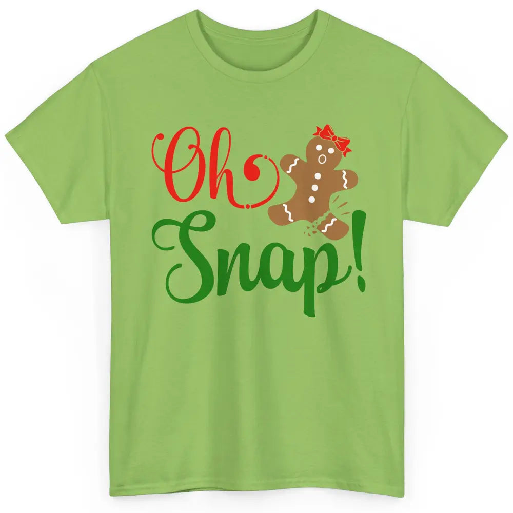 Funny Gingerbread Broken Oh Snap Western Christmas Cookies Classic Unisex T-Shirt