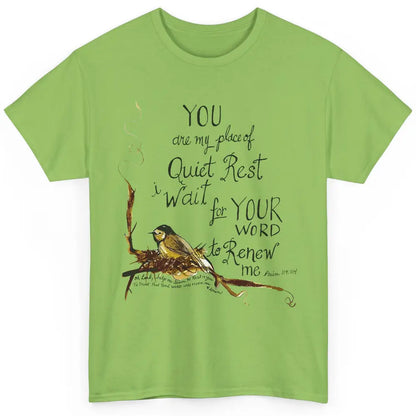 Christian Birds You're Place Of Rest Bible Verse Religious Classic Unisex T-Shirt